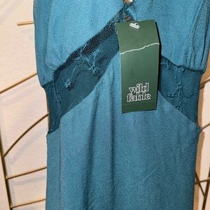 Emerald green wild fable long dress size L